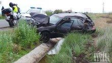 Извънредно в ПИК! Кървава катастрофа край Враца взе поредна жертва! Автомобил излезе от пътя и прелетя в канавка, шофьорът загина на място!