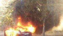 С опасност за живота са мъжът и момичето, чиято кола избухна в Бургас