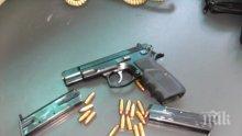 Полицията е иззела незаконен пистолет и боеприпаси от частен дом край Монтана

