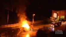Хонда пламна като факла пред "Билла" в "Славейков" в Бургас