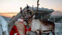 Дядо Коледа полетя над Благоевград с шейната, теглена от елена Рудолф 
