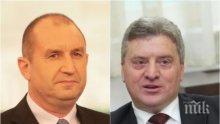 Президентът на Македония Георги Иванов поздрави новоизбрания ни държавен глава Румен Радев