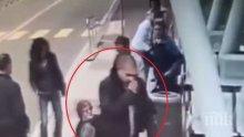 БРУТАЛНО ВИДЕО! Изверг повали с шут пенсионерка на спирка в Бургас
