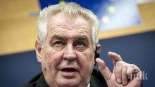Жена се опита да попречи на чешкия президент да гласува на изборите