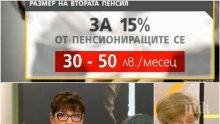 ВТОРАТА ПЕНСИЯ: Колко пари ще получават бъдещите пенсионери?