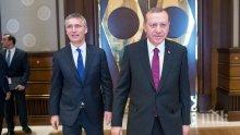 На четири очи! Президентът на Турция и генералния секретар на НАТО разговаряха над два часа в Анкара