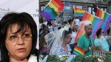 СИЛЕН ОТПОР! И Нинова скочи на гей-браковете: Какво е това, бе хора?! Децата трябва да пазим!
