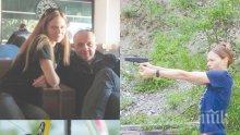 САМО В ПИК И "РЕТРО"! Жената на Томислав Дончев стреля с боен пистолет
