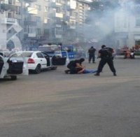 Екшън! Мъж стреля на месо в центъра на Бургас