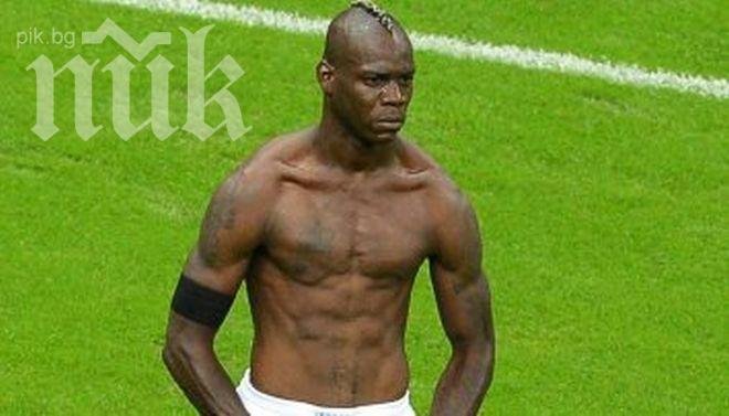 Марио Балотели буйства на летището в Салерно