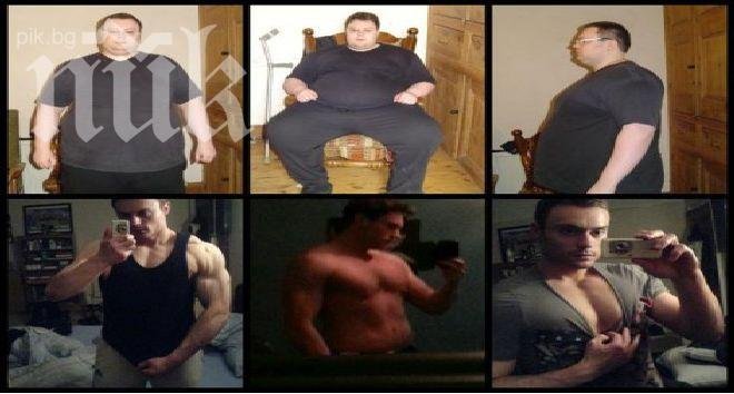 Удивително! Той тежеше 209 килограма - стана мускулест манекен! (видео)