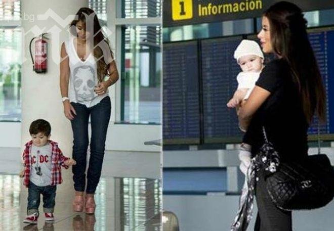 Играчи на Барселона с жените и децата си в Милано