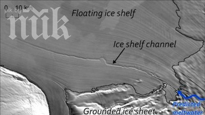 Откриха огромни тунели под ледовете на Антарктида