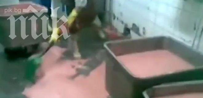 Вижте как се прави салам и повече няма да го вкусите! (потресаващо видео)