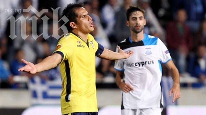 Лацио си тръгна само с точка от Кипър