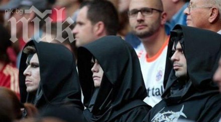 черни качулки стресираха феновете байерн мюнхен