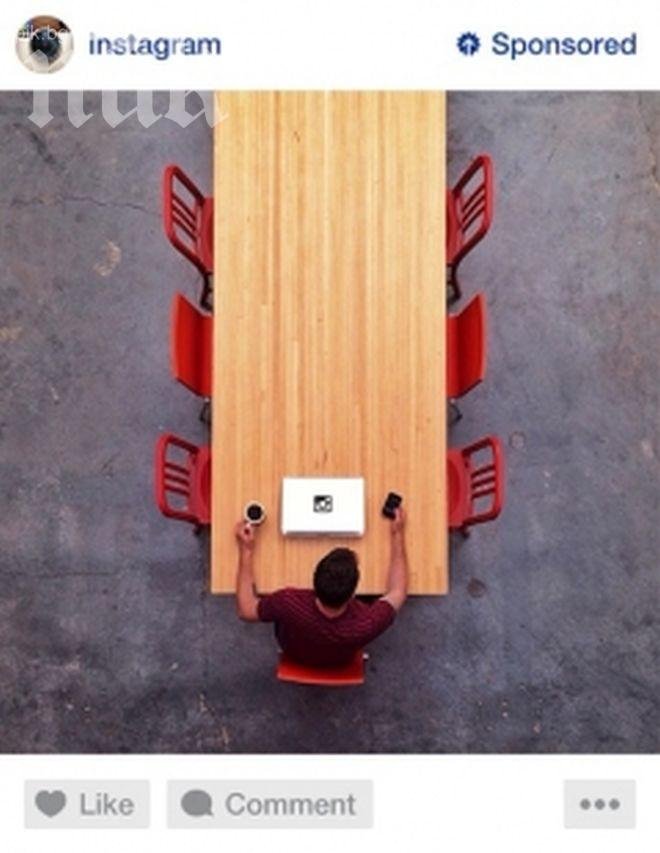 Снимка разкрива как ще изглеждат рекламите в Instagram