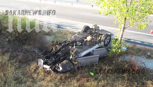 БМВ изхвърча от автомагистрала Марица