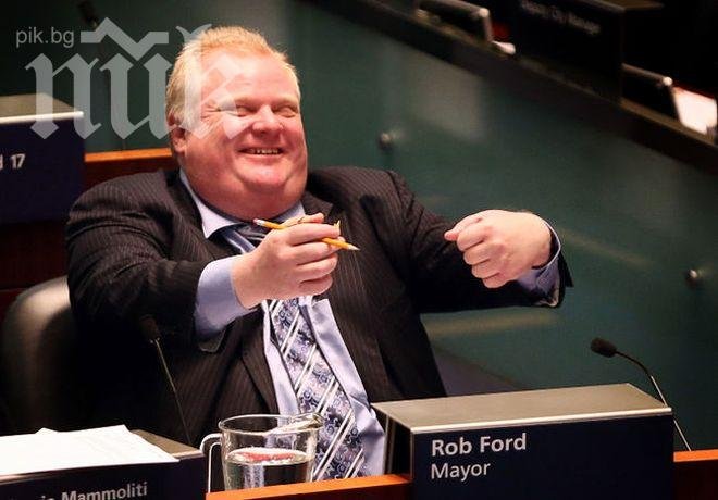 Скандал! Хванаха кмета на Торонто да се дрогира