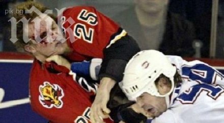 масово меле мач нхл видео