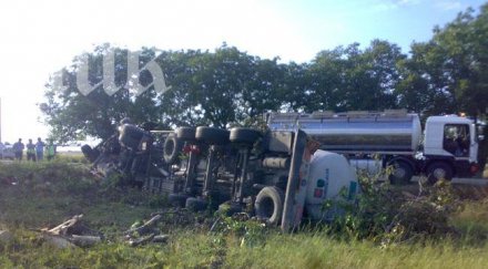 цистерна преобърна село брягово