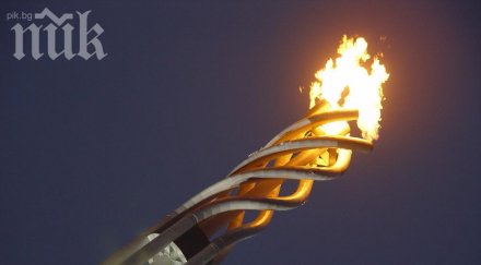 олимпийският огън изстрелян открития космос пръв път историята