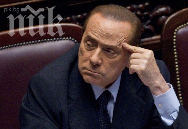 Берлускони припадна след емоционална реч