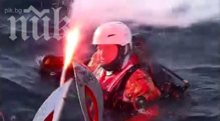 олимпийският огън потъна езерото байкал