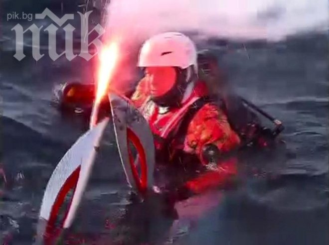 Олимпийският огън потъна в езерото Байкал