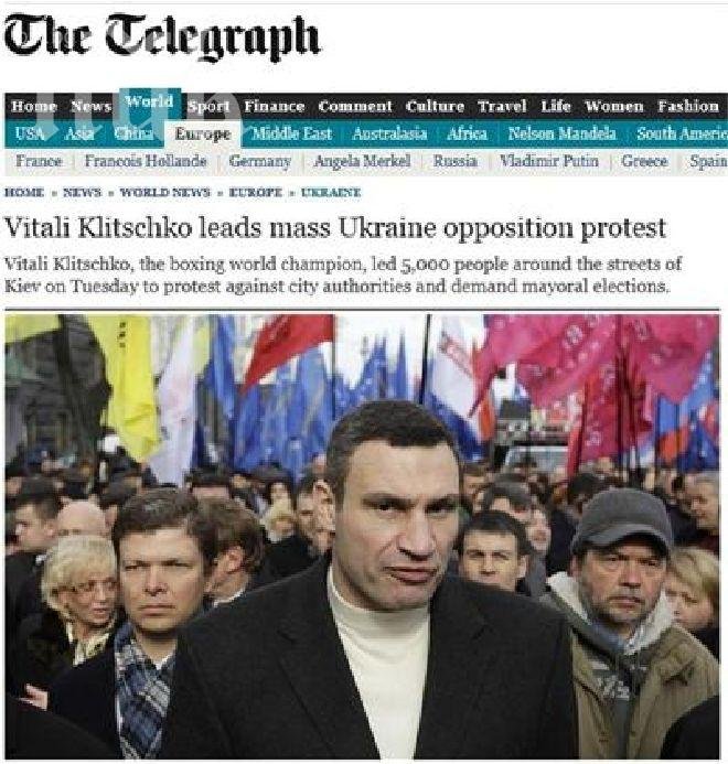 Кличко начело на протестите в Украйна