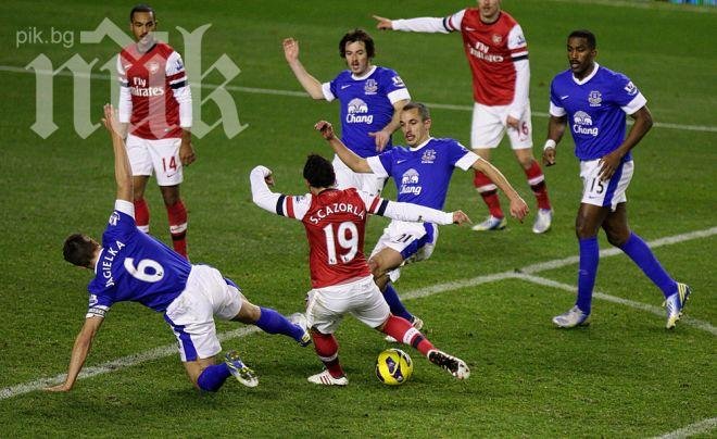 Арсенал се издъни срещу Евертън в Лондон