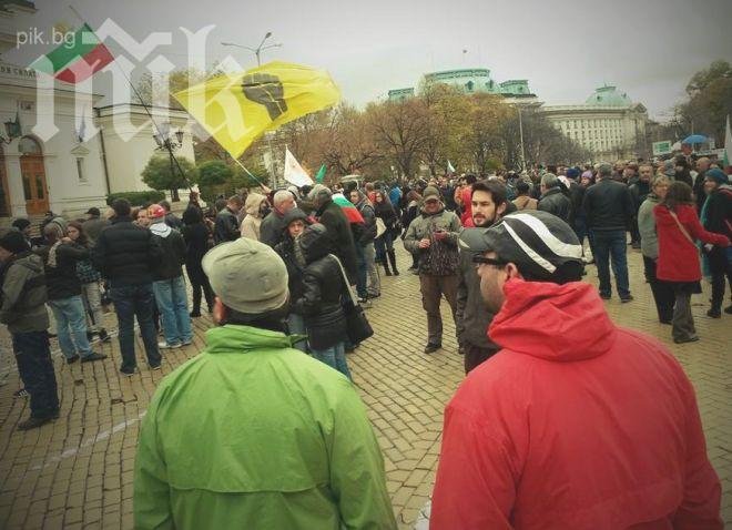 Преподаватели на протест пред парламента с книги