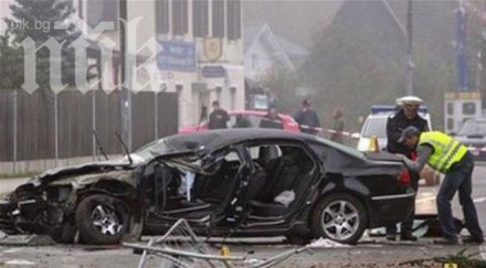 бмв вряза стълб бясна скорост