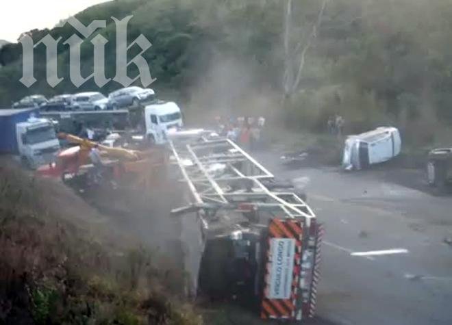 Автовоз разпиля коли на Боаза