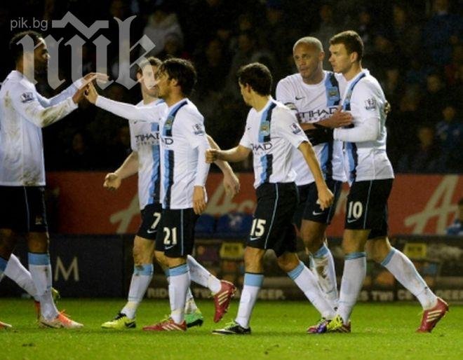 Манчестър Сити на 1/2-финал за Купата на лигата