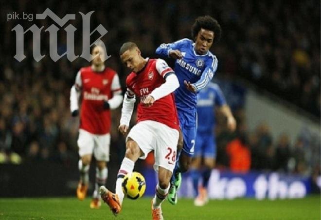 Арсенал и Челси се самоубиха след нулево реми под дъжда в Лондон