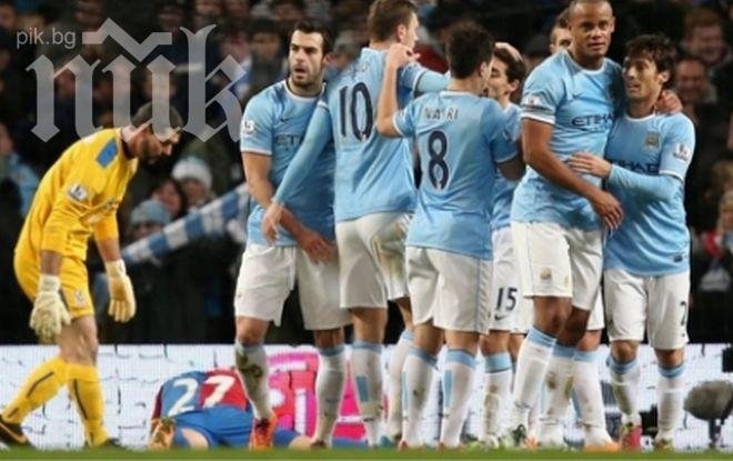Ман Сити превзе върха в Англия след измъчена победа на Етихад