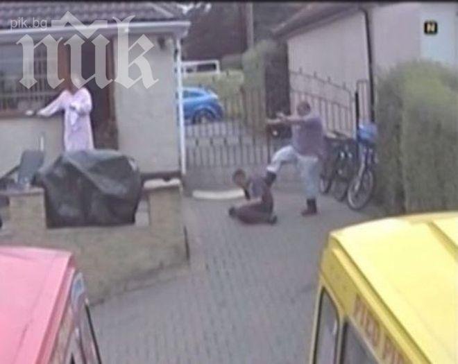 Семейство на бизнесмен направи мъж свой роб и го малтретира като куче (видео)