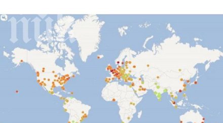 карта показва скъпите градове света