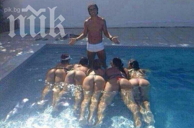 Скандална снимка на Роналдиньо обикаля интернет