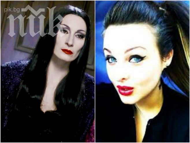 Щерката на Глория - Симона Загорова, страда от любовна мъка? Стана копие на Мортиша Адамс! (видео)