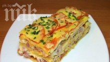Лазаня с шунка