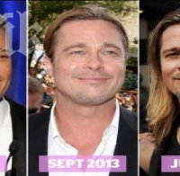 Брад Пит с нова визия заради филмова роля (снимка)