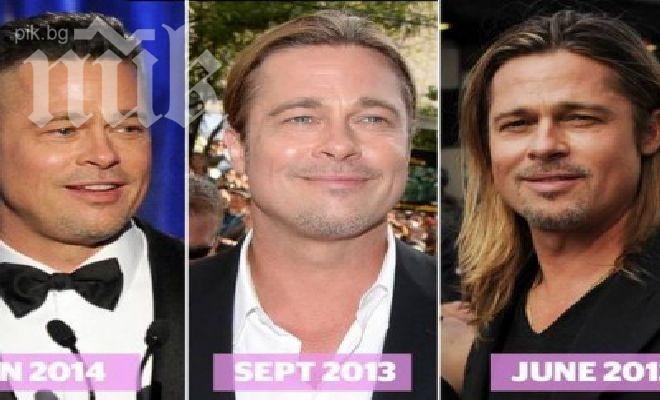 Брад Пит с нова визия заради филмова роля (снимка)