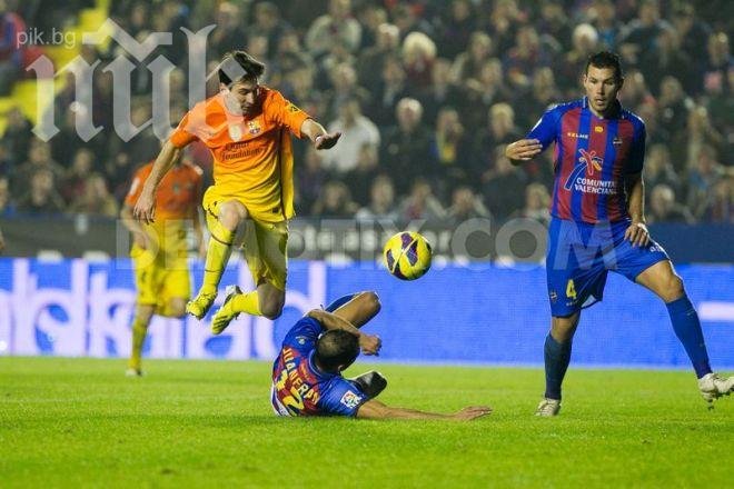 Барса се издъни срещу Леванте, и Меси не можа да помогне
