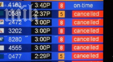 редица презокеански полети бяха отменени заради бурята сащ