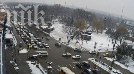 мощно задръстване цариградско шосе