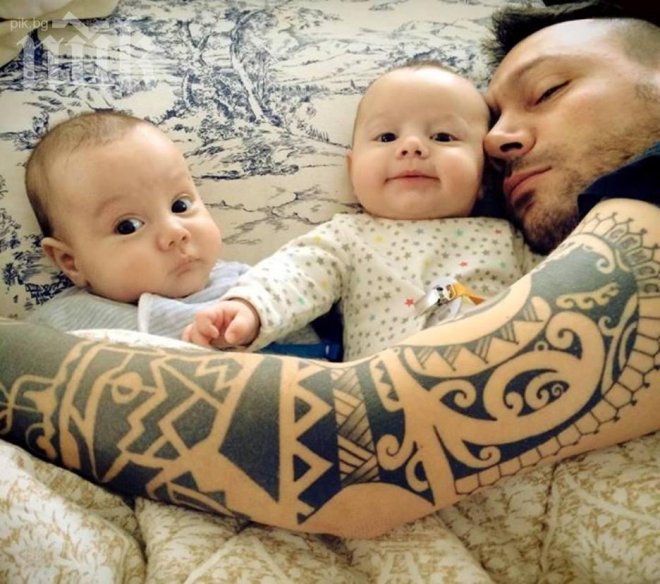 Близнаците на Лео двойници на татко си (снимка)
