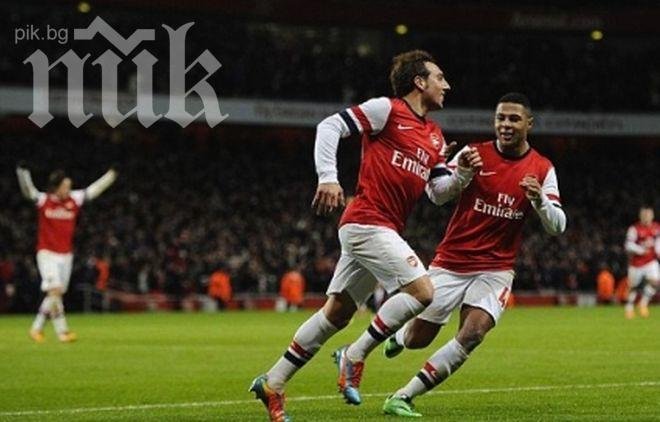 Арсенал сгреши в битката за първото място
