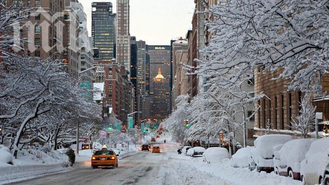 Снежна буря връхлетя Ню Йорк, отмениха учебните занятия